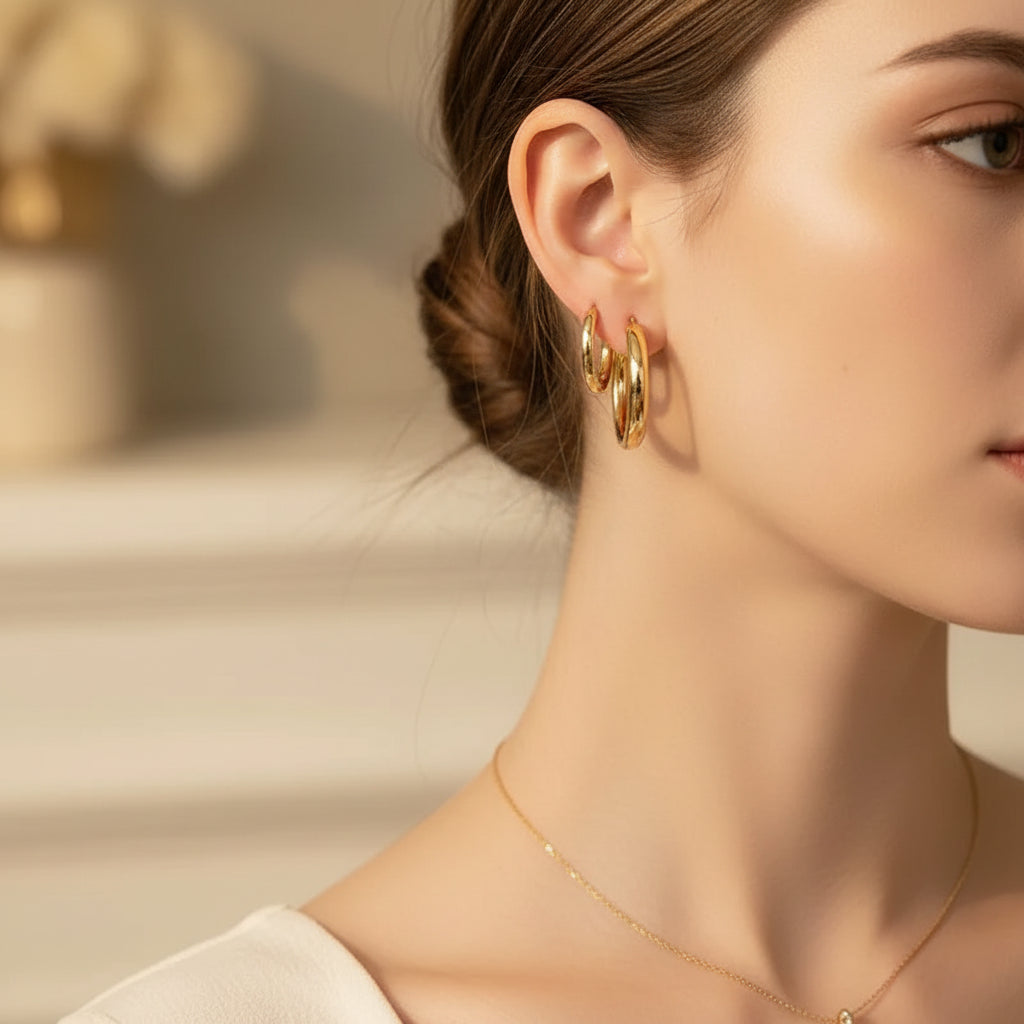 Fashion Large Flat Hoop Earrings Geometric Big Circle Earrings for Women Exaggerate Circle Brincos Punk OL Style Trendy Jewelry