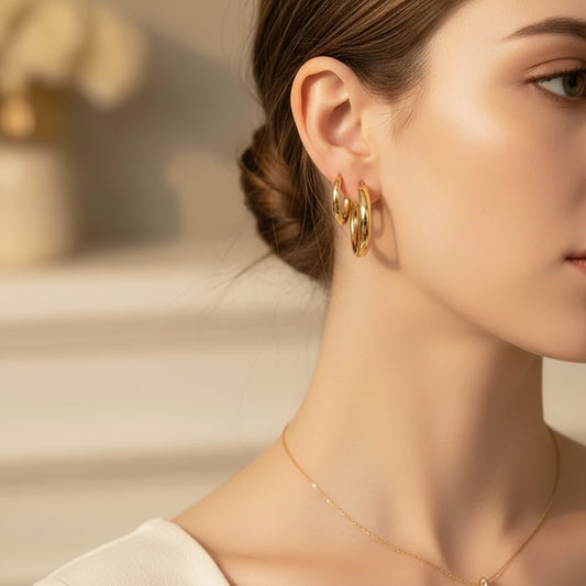 Fashion Large Flat Hoop Earrings Geometric Big Circle Earrings for Women Exaggerate Circle Brincos Punk OL Style Trendy Jewelry
