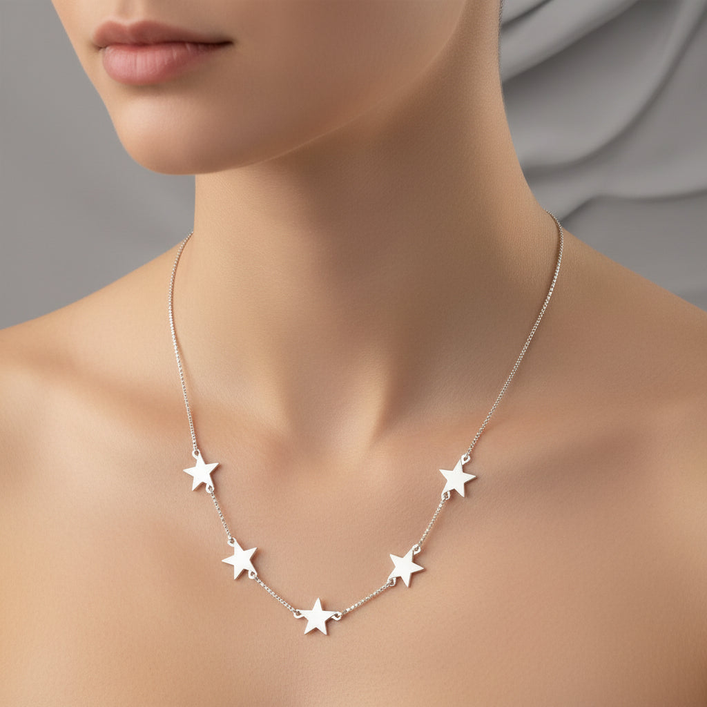 Multi Star Link Necklace