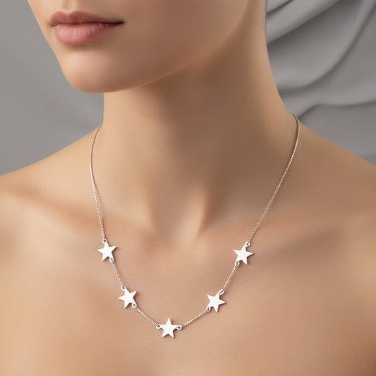 Multi Star Link Necklace